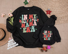 Load image into Gallery viewer, In My Holly Jolly Mama Era Christmas Sweatshirt, Winter Family Outfits, Mommy and Me, Mom Baby Outfit, Family Matching, Baby Shower Gift
