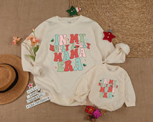 Load image into Gallery viewer, In My Holly Jolly Mama Era Christmas Sweatshirt, Winter Family Outfits, Mommy and Me, Mom Baby Outfit, Family Matching, Baby Shower Gift
