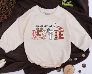 Mama And Mama's Bestie Christmas Sweatshirt, Winter Family Outfits, Mommy and Me, Mom Baby Gift, Family Matching Clothes, Baby Shower Gift