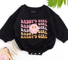 Load image into Gallery viewer, Daddy&#39;s Girl Baby Romper, Retro Daddy&#39;s Girl Romper, Daddy Daughter Clothes, Father&#39;s Day Gift, Daddys Girl Outfit, Newborn for Girls
